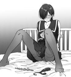 crossdressing femboy jun_kurosu kurosu_jun male male_focus male_only persona persona_2 school_uniform solo_male toys