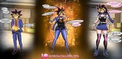 ass_expansion breast_expansion corruption female gender_transformation hair_growth high_heels large_ass large_breasts lesslietg lip_expansion mtf_transformation navel personality_change rule_63 thick_lips thick_thighs thigh_expansion transformation transformation_sequence wide_hips yu-gi-oh! yugi_muto