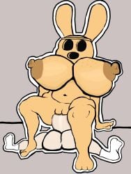 animal_crossing anthro balls big_balls big_breasts breasts clothing coco_(animal_crossing) duo empty_eyes female female_on_top footwear genitals gyroid hi_res human hyper lagomorph leporid male male/female mammal nintendo on_bottom on_top rabbit reverse_cowgirl_position sex socks video_games