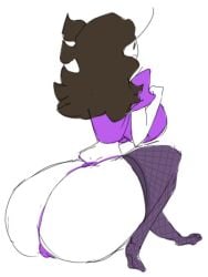 ass ass_focus big_ass bogdraws brown_hair female fishnet_legwear fishnets huge_ass jaiden jaiden_animations jaidenanimations purple_thong tagme thong youtube youtuber