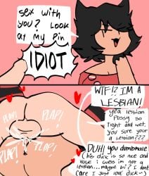 cum cum_in_pussy cum_inside goth goth_girl instant_loss_2koma joke_art kalwja lesbian_pride_colors mating_press oc orientation_play original_character pride_colors straight