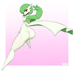 1girls anthro armpits ass big_ass big_butt big_thighs boobs breasts butt female female_only game_freak gardevoir green_hair monster_girl negsus nintendo nipples pokémon_(species) pokemon pokemon_(species) red_eyes round_ass short_hair small_breasts solo_female thick_thighs tits white_skin