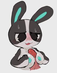 animal_crossing breasts disembodied_penis dotty_(animal_crossing) female fur hand_on_breast human_on_anthro male_human/female_anthro male_on_anthro nintendo paizuri penis rabbit star-rod unseen_male_face video_games