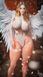 1girls 3d aero3dx angel angel_wings artist_name athletic athletic_female big_breasts big_thighs breasts busty eira_(aero3dx) female fit fit_female hips hourglass_figure huge_breasts huge_thighs human large_breasts large_thighs legs light-skinned_female light_skin lips lipstick looking_at_viewer massive_thighs mirage3dx original original_character photorealism shiny shiny_skin slushe_(website) thick_legs thick_thighs thighs thunder_thighs thunderthighs voluptuous waist watermark wide_hips wings