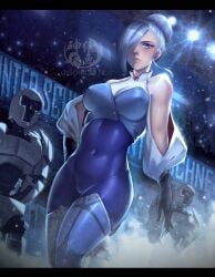 2022 arsonichawt breasts cover rwby tight_clothing winter_schnee wrestling_ring