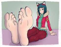 bastet_(smite) commission feet foot_fetish foot_focus ndrea pov pov_feet smiling smite