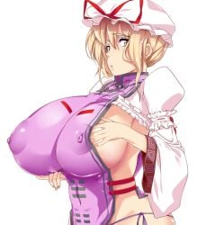 big_breasts female_only sideboob tagme tenpura_(tenpura621) touhou yukari_yakumo