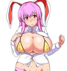 bikini bunny_girl huge_breasts micro_bikini reisen_udongein_inaba tagme tenpura_(tenpura621) touhou