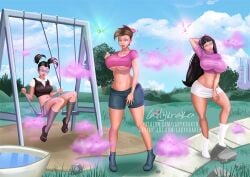 3girls bimbo bimbofication female fully_clothed genderswap_(mtf) huge_ass huge_breasts ladykraken male mtf_transformation navel rule_63 straight_hair the_fairly_oddparents thick_lips thick_thighs timantha timmy_turner tootie trixie_tang wide_hips