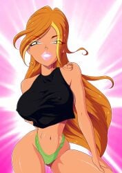 1girls 2022 4kids_entertainment big_breasts breasts brown_hair cameltoe eyeshadow female female_only flora_(winx_club) green_eyes long_hair looking_at_viewer nickelodeon nipple_bulge panties pose pussy rainbow_(animation_studio) skimpy solo thick_lips thick_thighs thin_waist voluptuous wide_hips winx_club zfive