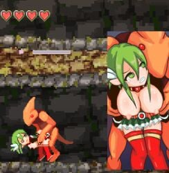 animated arms_at_sides ass bouncing_breasts breasts censored clenched_teeth cum cum_in_pussy cumdrip defeat devil_of_heaven_and_saintess_of_baptism doggy_style elf game_cg gameplay_mechanics gif green_hair health_bar interspecies large_breasts monster mosaic_censoring nipples pixel_art pointy_ears pussy red_footwear sex sex_from_behind skirt studio_poritank suspension tagme tears teeth thighhighs