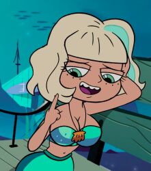 1girls big_breasts bjarruafterdark bodysuit cleavage disney disney_xd edit female female_only huge_breasts jackie_lynn_thomas screenshot_edit solo star_vs_the_forces_of_evil