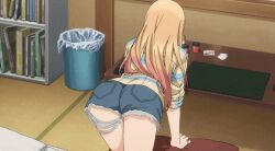 all_fours animated ass ass_focus ass_shake blonde_hair butt dat_ass doggy_style fringe from_behind gif gyaru kitagawa_marin long_hair multicolored_hair petite pink_eyes provocative red_eyes red_hair sono_bisque_doll_wa_koi_wo_suru thick_thighs thighs two_tone_hair uncensored