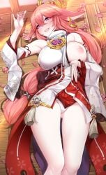 yae miko from genshin impact by akchu