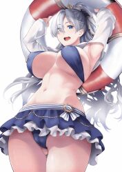 1girls @_@ anastasia_(fate) animated areolae armpits ass_visible_through_thighs athletic bikini blue_bikini blue_eyes blue_skirt breasts cameltoe cleavage covered_erect_nipples covered_nipples crotch_seam eyebrows_visible_through_hair fate/grand_order fate_(series) fit gif gluteal_fold hair_over_one_eye highres large_breasts life_preserver long_sleeves looking_at_viewer loop miniskirt navel nipple_bulge nipples open_mouth ponytail puffy_sleeves pussy silver_hair skirt slideshow soba_(saz) solo solo_female source_request swimsuit swirly_eyes tagme thigh_gap third-party_edit very_long_hair wardrobe_malfunction worried