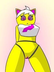 1girls bottomless geometry_dash robot robot_girl trianna_(yellolight) yellolight