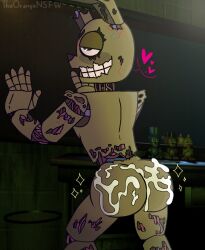 1boy 2022 3_hearts animatronic ass big_ass big_butt bonnie_(fnaf) bubble_ass bubble_butt chica_(fnaf) cum cum_in_ass excessive_cum eyes_up five_nights_at_freddy's five_nights_at_freddy's_3 freddy_(fnaf) gay hands_on_wall heart looking_up male_only naughty_face office orgasm robot semen semen_on_ass shade shading shine smiling solo springtrap springtrap_(fnaf) theorangensfw1 trash_can william_afton window wires