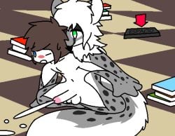 changed_(video_game) colin_(changed) cum dragontim edit edited edited_image edited_official_artwork gay human lin_(changed) male_focus snow_leopard snow_leopard_(changed) source_request tagme