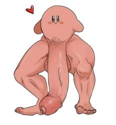 5_toes :) alpha_channel balls big_feet genital_piercing hairy_balls heart hyper_penis kirby kirby_(series) large_penis long_penis male_only penis penis_on_ground penis_piercing penis_to_the_knees png prince_albert_piercing pubic_stubble transparent_background what