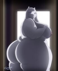 1girls 2022 anthro ass big_ass big_breasts big_butt boss_monster bottom_heavy bovid breasts butt caprine dat_ass fat_arms female female_only fur goat hand_on_breast hi_res horn huge_ass huge_breasts huge_butt huge_thighs looking_aside mammal mature_female nude overweight overweight_female purple_eyes side_boob signature smile solo tail thick_body thick_thighs thunder_thighs toriel undertale undertale_(series) video_games white_body white_fur white_tail xxsparcoxx