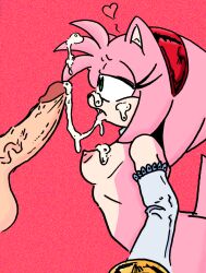 amy_rose anthro bodily_fluids cum duo eulipotyphlan female genital_fluids hedgehog hi_res human human_on_anthro interspecies male male/female mammal randomguy999 sega solo_focus sonic_(series) sonic_the_hedgehog_(series)