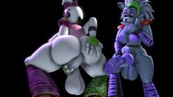 2futas 3d 3d_model anal anthro autopenetration avian balls big_balls big_penis bird black_background blue_eyes breasts canid canine canis chicken duo five_nights_at_freddy's five_nights_at_freddy's:_security_breach fnaf fuckgirl fur futa_only futanari galliform gallus_(genus) genitals glamrock_chica_(fnaf) grey_body grey_fur gynomorph intersex mammal masturbation nipples penetration penis phasianid rayhuma robot robot_girl roxanne_wolf_(fnaf) scottgames self_fuck simple_background steel_wool_studios video_games white_body wolf yellow_eyes