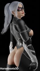 3d black_cat_(marvel) blender_(software) felicia_hardy horseboots3d marvel partially_clothed spider-man_(ps4) spider-man_(series) white_hair