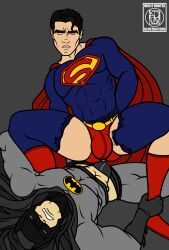 2boys anal anal_sex batman batman_(series) bruce_wayne bulge clark_kent dc dc_comics gay gay_sex male male_only muscles muscular superman superman_(series) uncensored wolffhunter_art yaoi