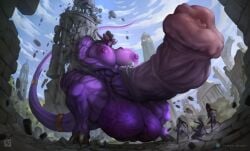 1futa animal_genitalia balls big_breasts big_butt big_penis breasts bulge bulging_urethra colossal_penis cumflation detailed_background draenei erection fantasy futa_only futanari giantess huge_balls humanoid hyper hyper_balls hyper_penis nipples nude penis purple_skin self_upload solo standing tomoe_draws world_of_warcraft