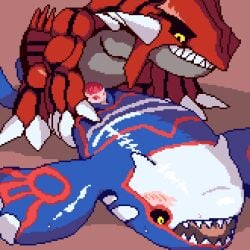 animated black_sclera blush bodily_fluids cetacean cetacean_pussy claws digital_media_(artwork) dragon duo female feral feral_on_feral genital_fluids genitals gif glistening glistening_body glistening_skin gomadare_(310329) groudon interspecies kyogre legendary_pokémon lying male male/female mammal marine nintendo on_back open_mouth penetration penis pixel_art pokémon_(species) pokemon pussy_juice sharp_teeth short_playtime simple_background teeth vaginal_penetration video_games yellow_eyes