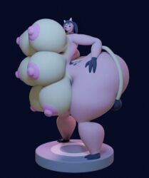 3d_(artwork) animated anthro ass big_breasts big_butt blender_(software) breasts darkdraketom digital_media_(artwork) female genitals hand_on_hip huge_breasts huge_butt hyper hyper_butt miltank multi_breast nintendo plump_labia pokémon_(species) pokemon pussy simple_background solo turntable_(animation) video_games