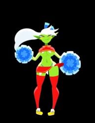 1girls animated big_breasts blush_stickers bouncing_breasts bow cheerleader clothed crop_top dancing full_body goblin goblin_female gogo_(minus8) green_skin minus8 navel no_sound original pointy_ears pom_poms ponytail shorter_than_10_seconds shorter_than_30_seconds skirt solo solo_focus tagme thighhighs thong underboob video wide_hips yellow_eyes