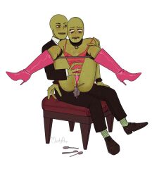 crossdressing gay insertion male male_only mustyace_(artist) salad_fingers salad_fingers_(series) self_upload