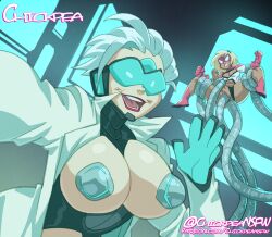 1futa 1girls 2022 areolae big_breasts big_penis blonde_hair blue-tinted_eyewear breasts chickpea colored d-girl dark-skinned_futanari dark_skin double_penetration expressive_mask eyemask female female_focus futa_penetrated futa_sans_balls futanari gloves human labcoat light-skinned_female light_skin mask masked_female nipples nude original original_character original_characters penis professor_ussy pussy selfie short_hair solo_focus superhero_costume superheroine supervillainess tentacle tinted_eyewear uncensored villainess visor white_hair white_skin wink