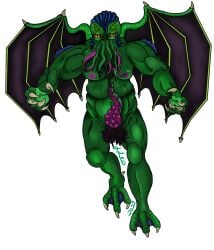 1boy absurd_res anthro cthulhu cthulhu_mythos h.p._lovecraft hi_res humanoid male solo wings