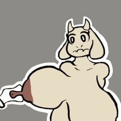 animated anthro big_breasts boss_monster bovid breasts caprine deltarune female floating_hands furry goat horns mammal monster monster_girl nipple_fetish nipple_pinch nipple_play nipple_pull nude outline sassy_dolly solo solo_focus toriel undertale undertale_(series) video_games white_outline