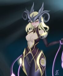 1girls artermix blonde_hair breasts camille_ferros coven_camille eclipse_series female_only league_of_legends