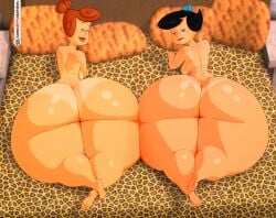 2girls ass ass_cleavage_tanline betty_rubble big_ass big_butt black_hair butt completely_nude dat_ass duo female female_focus female_only gigantic_ass hanna-barbera huge_ass huge_butt looking_back lying lying_on_stomach massive_ass mature_female milf mother multiple_girls naked nude nude_female orange_hair rear_view red_head someshittysketches tan_skin tanline tanlines the_flintstones thick_ass thick_thighs thunder_thighs wide_hips wilma_flintstone