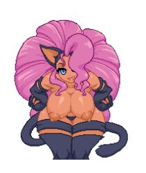 alpha_channel alternate_color animal_humanoid animated animated_gif areola big_breasts bimbo bimbofication black_body black_fur blue_eyes bouncing_breasts breasts capcom cat_humanoid corruption darkstalkers digital_media_(artwork) fangs felicia felicia_(darkstalkers) felid felid_humanoid feline feline_humanoid for_sticker_use fur gif hair huge_breasts huge_hips humanoid kuromaru_(mugen) large_breasts long_hair low_res mammal mammal_humanoid mikituu nipples no_background pawpads pink_hair pixel_art pixelated png sticker_template tan_areola tan_nipples tanned thick_thighs transparent_background transparent_png video_games wide_hips