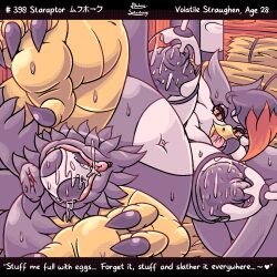 3_toes 4_toes anisodactyl anthro anthrofied anus areola armpit_hair armpit_tuft ass avian barefoot beak belly big_belly big_breasts big_butt big_clitoris big_feet big_nipples big_pussy biped bird black_areola black_nipples bodily_fluids body_hair breast_milking breasts building claws clitoris crotch_tuft curvy_figure dripping egg egg_from_pussy egg_laying ejaculation feathered_wings feathers feet female genital_fluids genitals grey_body grey_feathers grey_nipples hair half-closed_eyes hay hay_bale hi_res inside lactating machine mature_female milk milking_machine multicolored_body multicolored_feathers multicolored_skin narrowed_eyes navel nintendo nipples non-mammal_breasts nude orgasm orgasmic_birth overweight overweight_anthro overweight_female patohoro plump_labia pokémon_(species) pokémorph pokemon pregnant pregnant_female presenting presenting_anus presenting_breasts presenting_pussy pubes puffy_nipples pussy pussy_ejaculation pussy_juice red_body red_eyes red_feathers sagging_breasts saliva saliva_on_tongue solo solo_female stable staraptor sweat tail_feathers talons thick_thighs toe_claws toes tuft two_tone_body two_tone_skin video_games volatile_(patohoro) voluptuous white_body white_feathers wings yellow_body yellow_skin