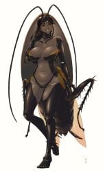 1girls antennae anthro anthromorph bug bug_girl cockroach female female_only hyackban insect insect_girl insect_humanoid insectoid insectophilia interspecies legs pose seductive seductive_look smile solo solo_female tagme wide_hips