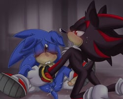 beige_skin black_fur blue_fur color darkshadowvalentine fur hedgehog male male_only multiple_males shadow_the_hedgehog sonic_(series) sonic_the_hedgehog tagme yaoi