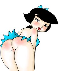 ass betty_rubble blush female female_only gkg hanna-barbera human milf nipples solo the_flintstones