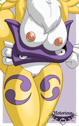 anthro breasts color digimon female female_only front_view fur furry notorious84 nude renamon solo tagme vulva