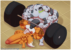 abs balls biceps bodybuilder furry hyper hyper_balls hyper_genitalia hyper_muscles hyper_penis hyper_testicles male male_focus male_only muscles muscular muscular_arms muscular_ass muscular_back muscular_legs muscular_male muscular_thighs nipples pecs penis testicles veins veiny_penis