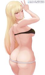 1girls ass ass_focus bare_shoulders big_ass big_breasts big_butt bikini blonde_hair breasts cute dat_ass ear_piercing earrings fat_ass female female_only gyaru huge_ass kitagawa_marin large_ass long_hair looking_at_viewer multicolored_hair nail_polish nsfw_oa piercing presenting red_eyes seductive seductive_look seductive_smile solo_focus sono_bisque_doll_wa_koi_wo_suru swimsuit wide_hips