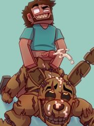 ahe_gao animatronic crack_ship crossover cum cum_on_body cumshot dead_cricket five_nights_at_freddy's five_nights_at_freddy's_3 fnaf gay herobrine male/male male_only minecraft non-human pixelated robot semen semen_on_body springtrap springtrap_(fnaf) video_games