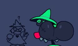 animated anthro ass big_butt bovid caprine confusion deltarune dummy_(undertale) duo ghost goat low_res male male_only mammal ralsei spirit superiorfox twerking undertale_(series) video_games