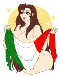 1girls artist_request athletic athletic_female brown_hair busty female female_focus female_only final_fantasy final_fantasy_vii hourglass_figure italian_flag italian_senate_hack italy jenosontwit lipstick meme pinup pinup_pose red_eyes tagme tifa_lockhart wide_hips