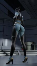 1girls 3d asari blender blue_skin breasts buttplug chaps clothing elbow_gloves female heels high_heels mass_effect morinth nipples rogat17 solo tagme tight_clothing